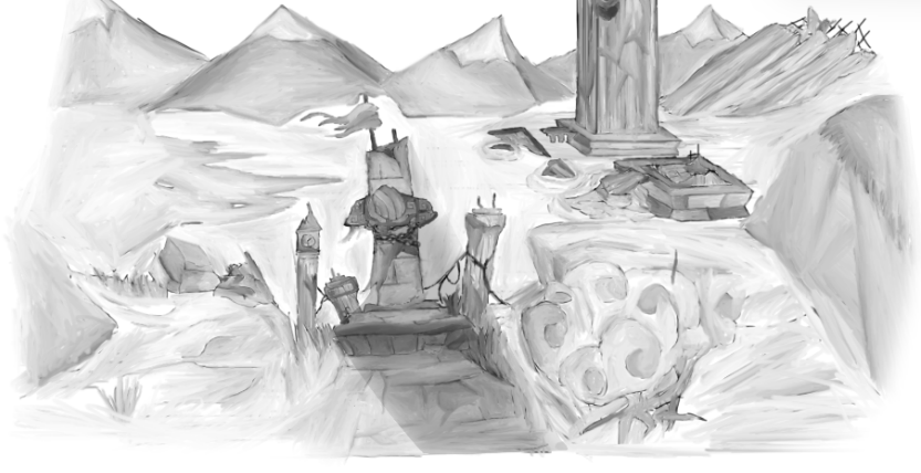 Basic environmental painting/doodle. May add more detail to it later. #conceptart #art #scifiart