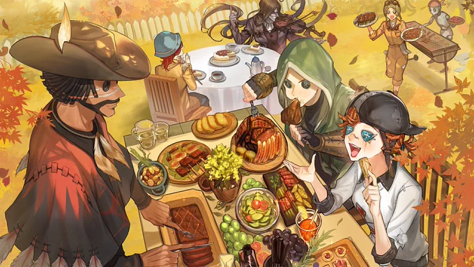 Dear Visitors,Celebrate Labor Day with a well-deserved BBQ party!After all the sweat and hustle, it's time to treat ourselves to what we've earned!Happy Labor Day to everyone!#IdentityV #LaborDay 