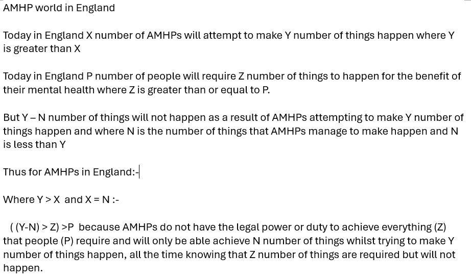 cloudfollower1's tweet image. .....the mathematical nonsense of AMHP World in England