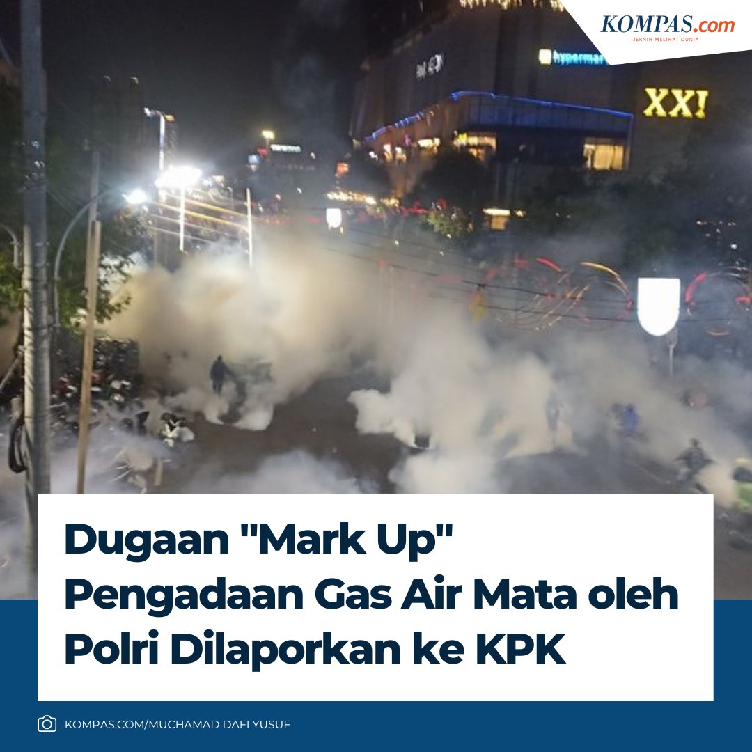 Aliansi Masyarakat Sipil untuk Reformasi Kepolisian melaporkan hasil temuan terkait dugaan korupsi pengadaan gas air mata selama tahun anggaran (TA) 2022-2023 di lingkungan Polri kepada Komisi Pemberantasan Korupsi (KPK), Senin (2/9/2024).

nasional.kompas.com/read/2024/09/0…