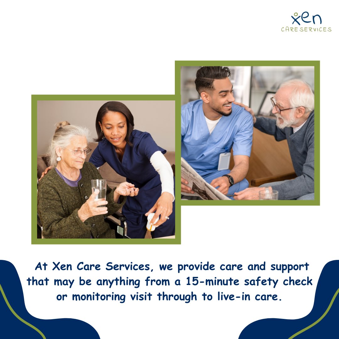 xen_care's tweet image. From brief check-ins to 24/7 live-in support, Xen Care Services adapts to meet your unique needs 😊✨

Your well-being is our priority 💯🤝
#xencare #FlexibleCare #SupportThatMatters #personalizedcare #tailoredsupport #SupportWithHeart #CareAndSupport #ComprehensiveCare #Health
