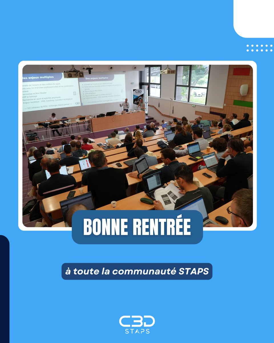 Belle rentrée universitaire à toute la communauté STAPS ✨