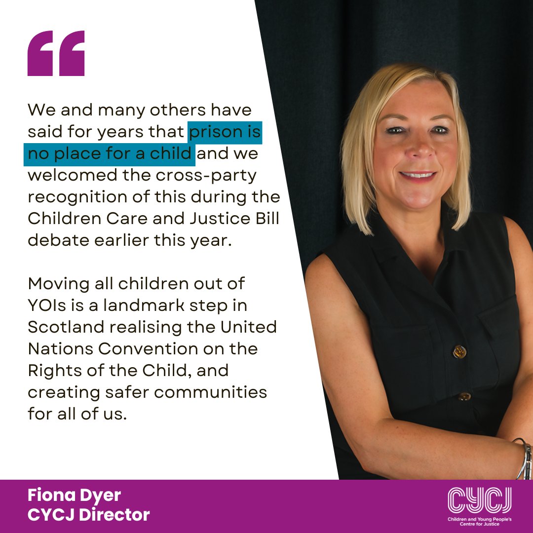 This is a momentous day for the rights of some of the most vulnerable children in Scotland. 

All under-18s have now been removed from Scotland's young offenders institutions and transferred to more child-friendly settings.

Read more here:
bbc.co.uk/news/articles/…
