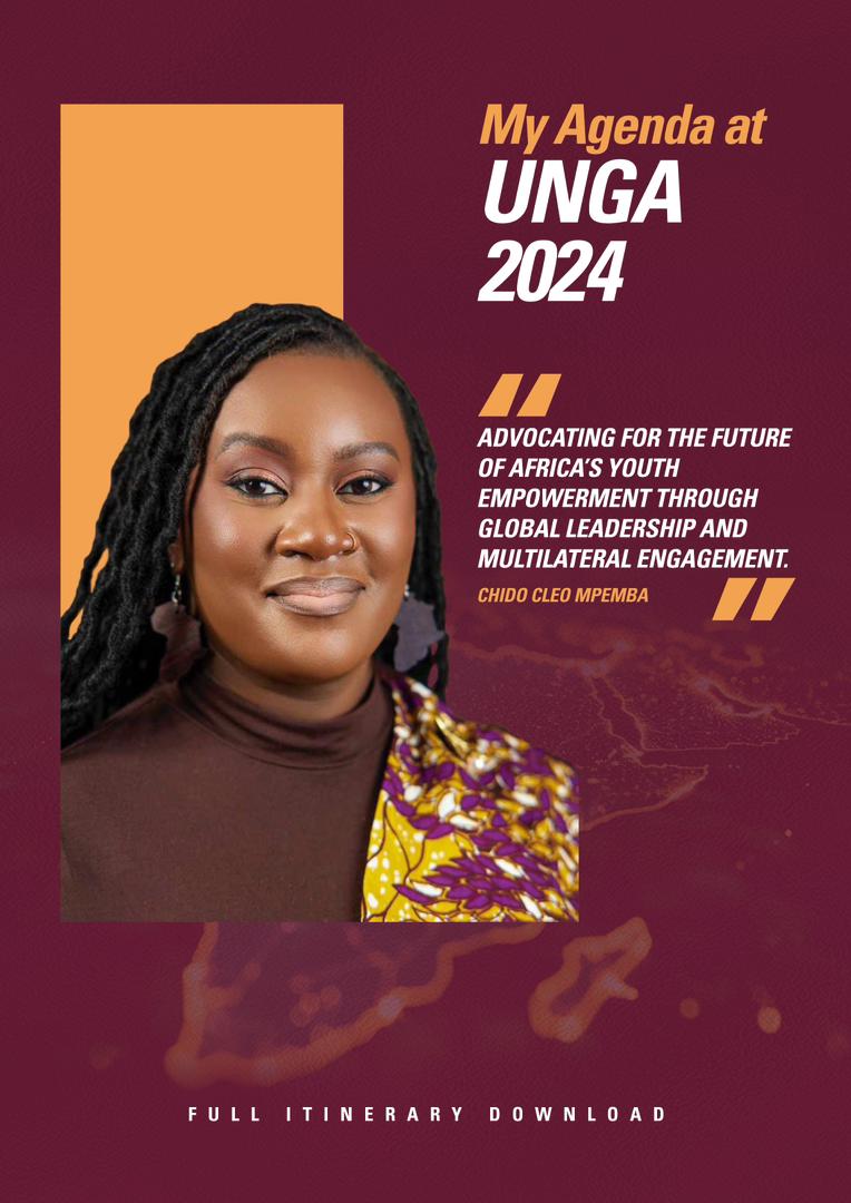 Excited to announce that Ms. @chidocleompemba, the AU Youth Envoy, will be participating at #UNGA79 this year, with a focus on amplifying African youth voices. Download the full agenda here: beacons.ai/chidocleompemb… #YouthAtUNGA #AfricanYouth