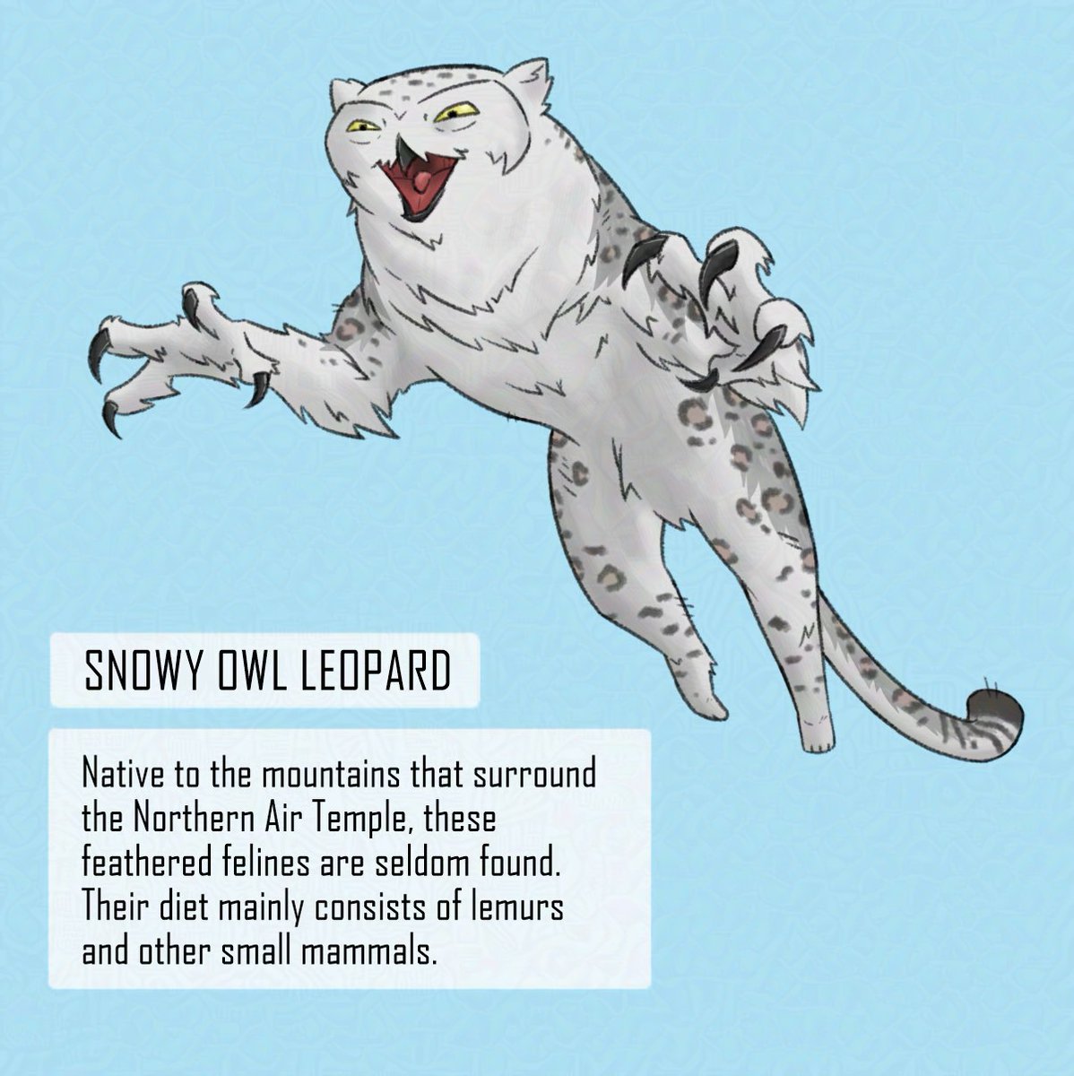 icarus505's tweet photo. I was motivated to draw an animal hybrid after experiencing the ATLA Concert in Philly! Truly an amazing experience!

#avatar #ATLA #hybrid #owl #leopard https://t.co/59zxNROqOO