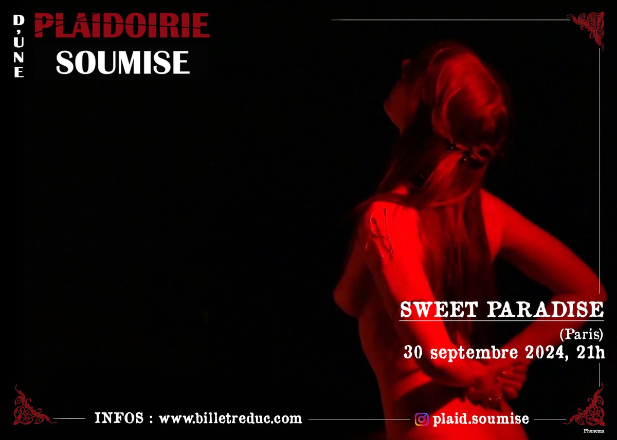 Plaidoirie d'une soumise - Théâtre immersif tweet media