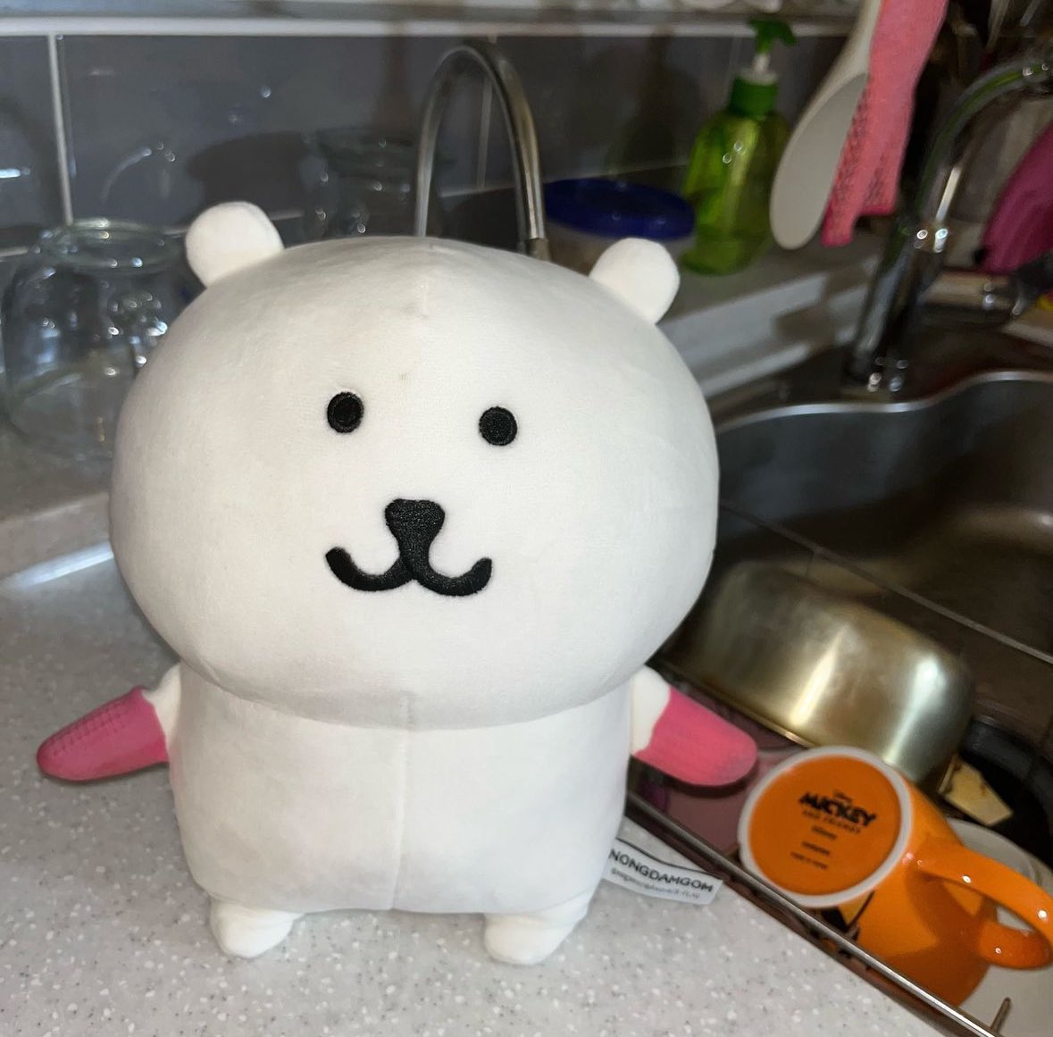 방에 있는 컵 설거지 갖고오시곰