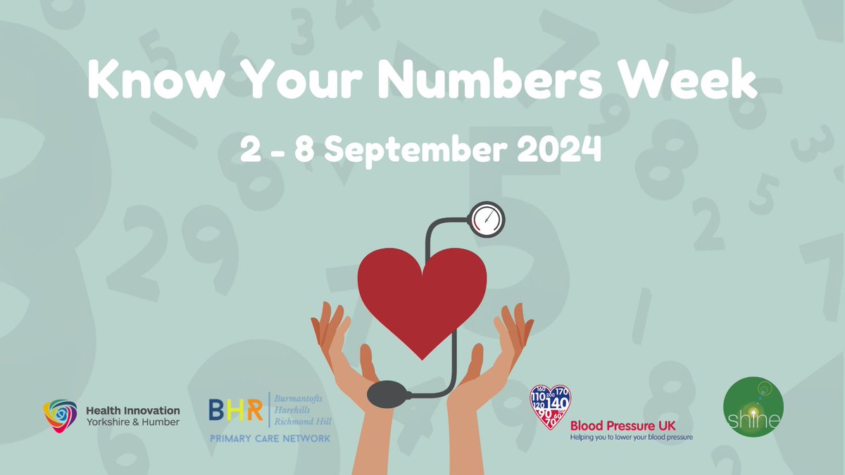 Health Innovation Yorkshire & Humber CVD team (@cvdhealth_yh) on Twitter photo It's <a href="/BloodPress_UK/">BloodPressureUK</a> #KnowYourNumbers Week! 🫀
Free blood pressure, cholesterol, BMI, and blood sugar tests are being held at @ShineLeeds this Tuesday & Thursday 1-4pm in Harehills LS8 5HS.
Proudly brought to you by <a href="/BHR_PCN/">BHR Primary Care Network - Hub</a> @ShineLeeds and <a href="/HealthInnovYH/">Health Innovation Yorkshire & Humber</a> It's <a href="/BloodPress_UK/">BloodPressureUK</a> #KnowYourNumbers Week! 🫀
Free blood pressure, cholesterol, BMI, and blood sugar tests are being held at @ShineLeeds this Tuesday & Thursday 1-4pm in Harehills LS8 5HS.
Proudly brought to you by <a href="/BHR_PCN/">BHR Primary Care Network - Hub</a> @ShineLeeds and <a href="/HealthInnovYH/">Health Innovation Yorkshire & Humber</a>