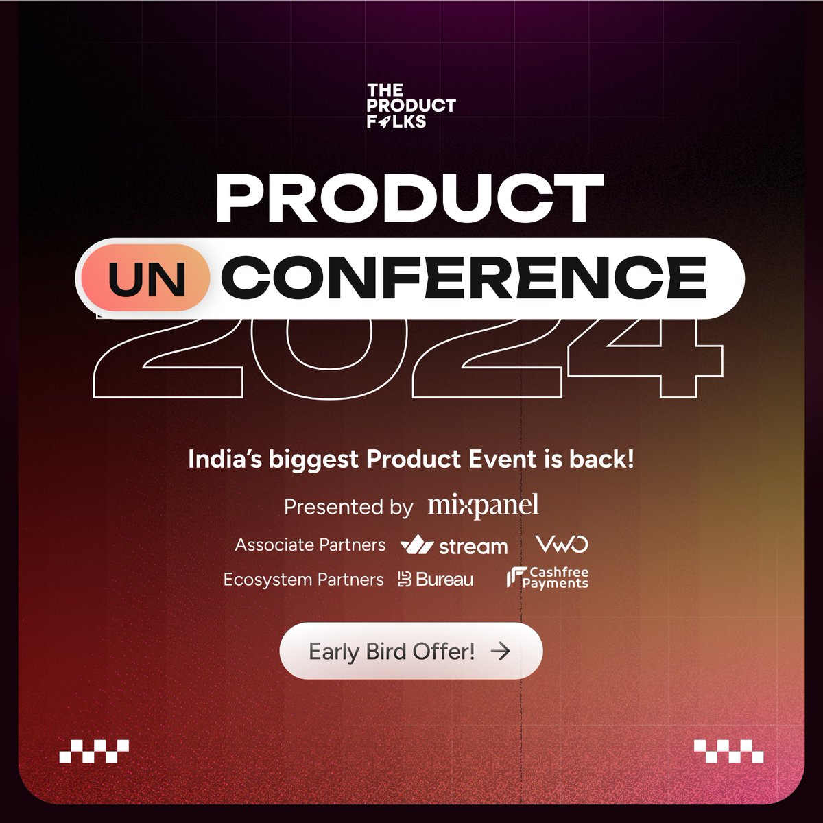 🚨 Our Biggest launch of 2024 🚨

India’s best Product (Un)Conference is back this year - Bigger, Bolder &amp; more Exciting!

An invite-only event with the best operators &amp; founders in the ❤️ of BLR.

🗓️ Oct 19, 2024

👉 Request invite - theproductfolks.com/product-unconf…