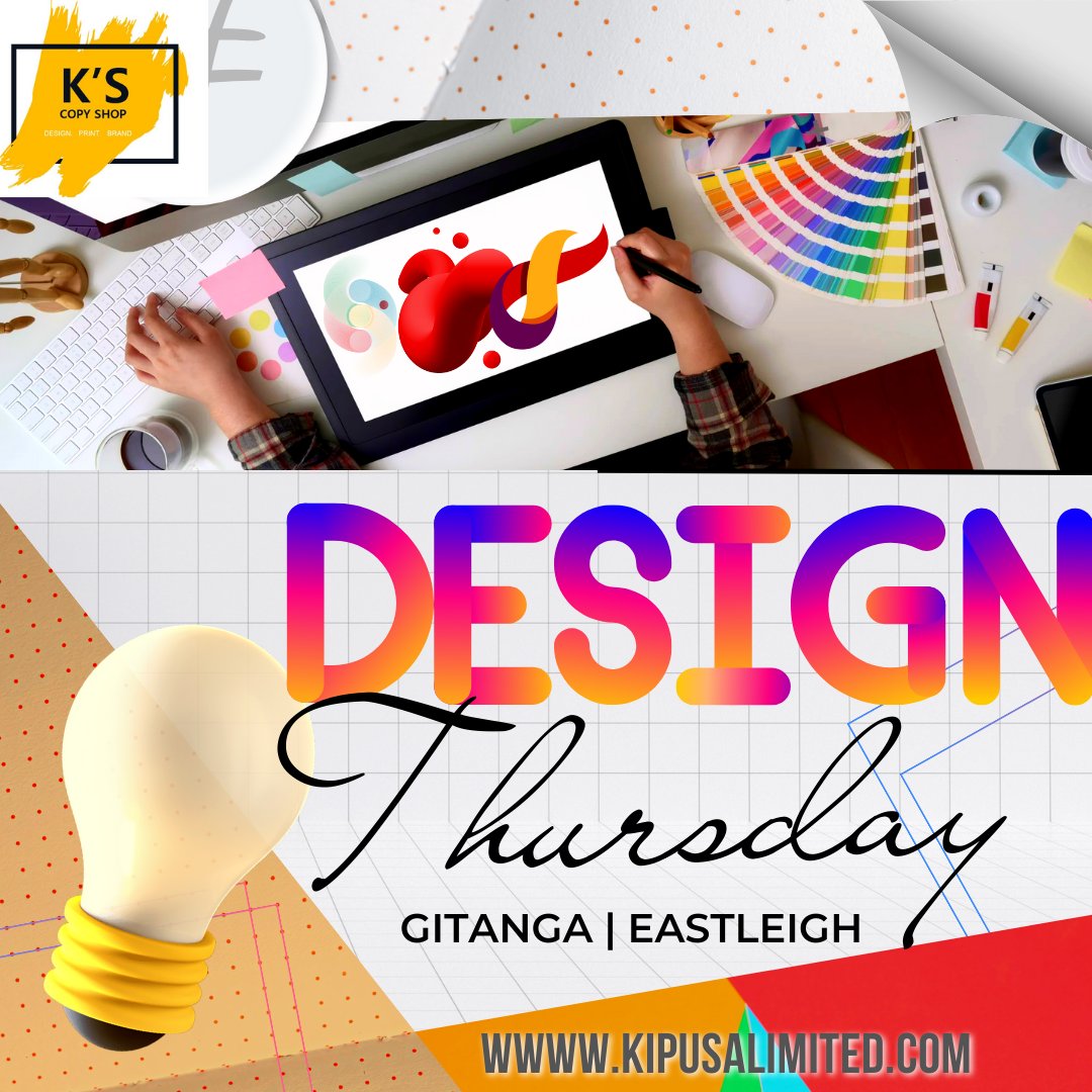 KsCopyShop1's tweet photo. From logos to flyers, get it all designed on Design Thursday at K's Copy Shop. 🎨✨ #DesignThursday #ProfessionalDesign #kscopyshop

GITANGA | EASTLEIGH
https://t.co/ZPdxiJFl1g https://t.co/yX4ysrqWEx