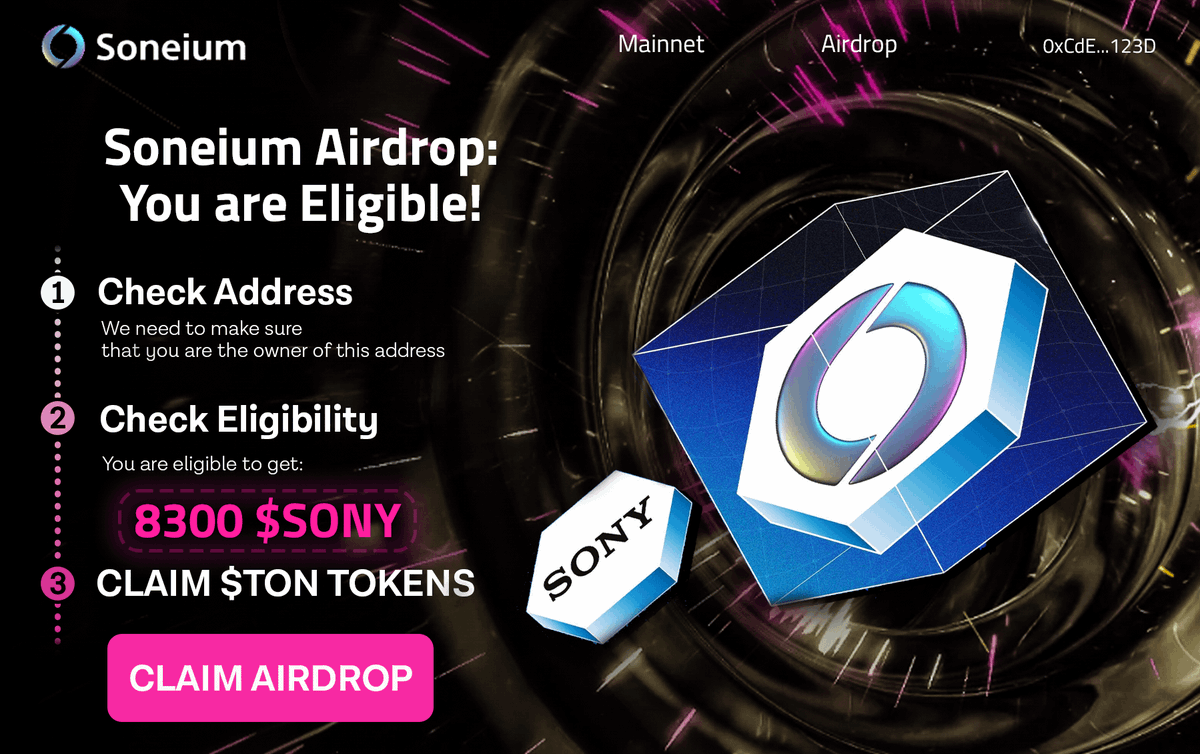 plutos_eth's tweet photo. Soneium Airdrop will be HUGE!

Now is the best time to create $SONY eligible wallets.

Potential reward: $2,000 => For FREE!

Check detailed airdrop guide 👇🧵 https://t.co/cuXb5S53x8