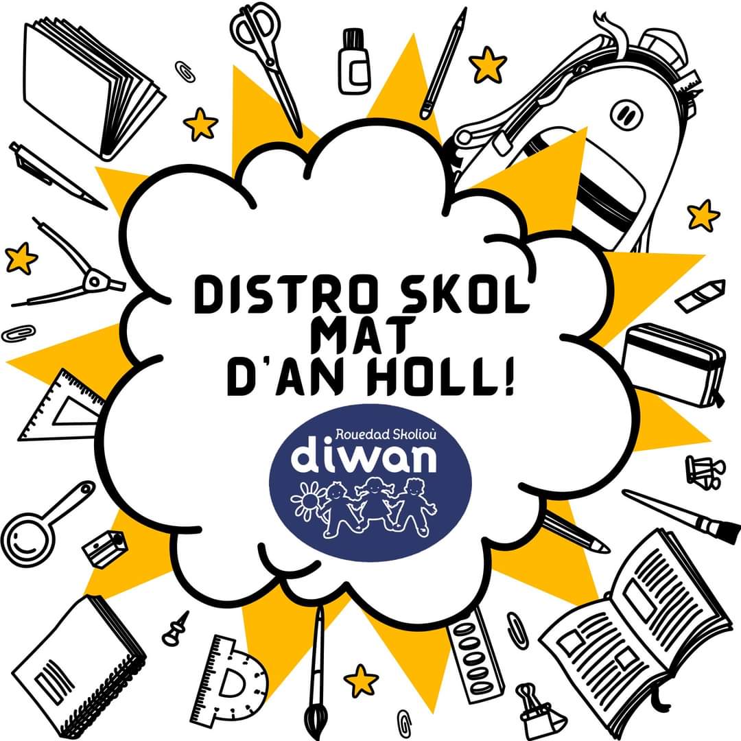 Distro skol mat d'an holl ! 🤓👩‍🏫🎒

Bonne rentrée à toutes et à tous ! 🤓👩‍🏫🎒

#BZH #bzhg