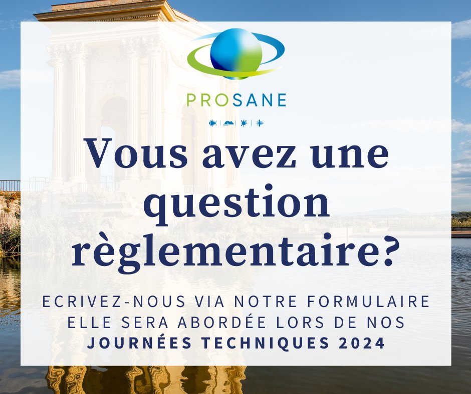 Nos Journées Techniques se tiendront les 3 et 4 octobre prochains à Montpellier 💥 

📢 A cette occasion, un point règlementaire sera réalisé :
🔍 Vous avez une question ? Cliquez sur le lien ci-dessous pour nous la communiquer !
docs.google.com/forms/d/e/1FAI…