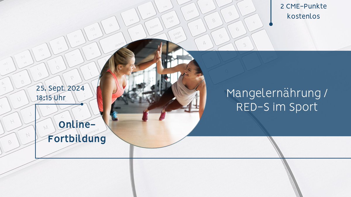 In unserem nächsten #Webinar #Sportkardiologie präsentieren wir spannende Fälle aus der Praxis und Diskussionen über "#Mangelernährung / RED-S im Sport".    

🗓️Mi, den 25.09.24 (18:15 Uhr)

➡️sport.mri.tum.de/de/fortbildung…

Wir freuen uns auf euch!