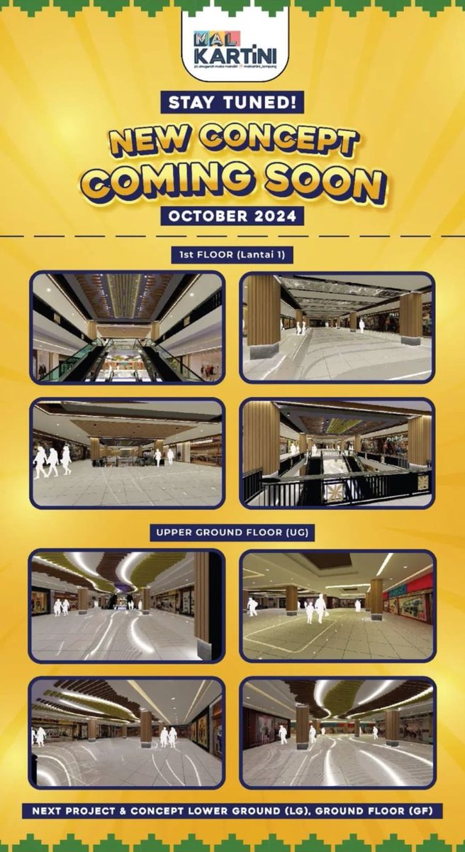 Konsep Baru Mal Kartini Lampung di Lantai LG dan GF. Segera Oktober 2024. 🥳