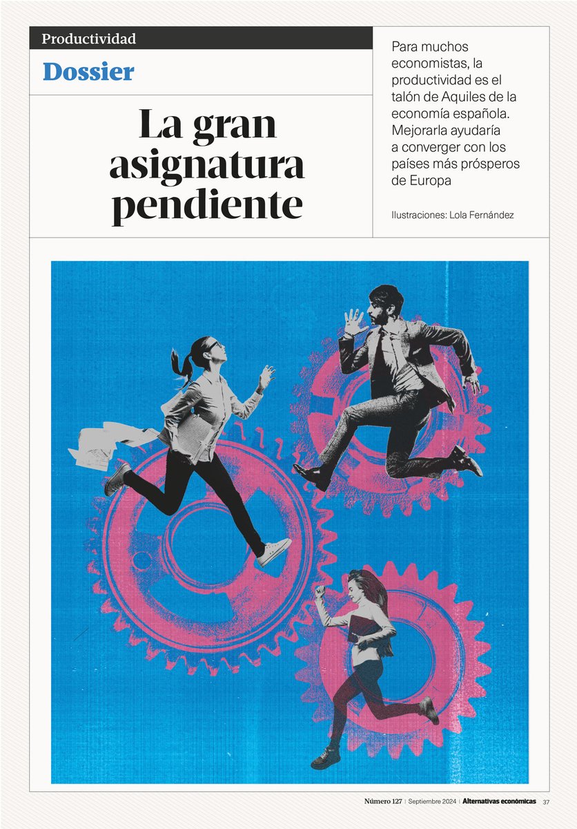 📰 #Alternativaseconómicas de septiembre⁣⁣⁣⁣
⁣⁣⁣⁣⁣
✍ Dossier: Productividad, el talón de Aquiles de la economía española. Por J. P. Velázquez-Gaztelu, Mariana Vilnitzky, <a href="/atrillas/">Ariadna Trillas,</a>, <a href="/juantorreslopez/">Juan Torres López</a> y <a href="/ChrisChavagneux/">Chris Chavagneux</a>
✍ Tema del mes: Economía para frenar a la