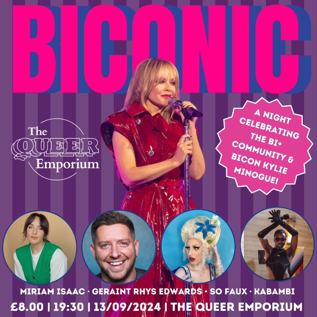Happy #BiVisibilityMonth! Join us next week for the first instalment of #Biconic, a new night celebrating the bi+ community!

Tickets available now: queeremporium.co.uk/products/bicon…