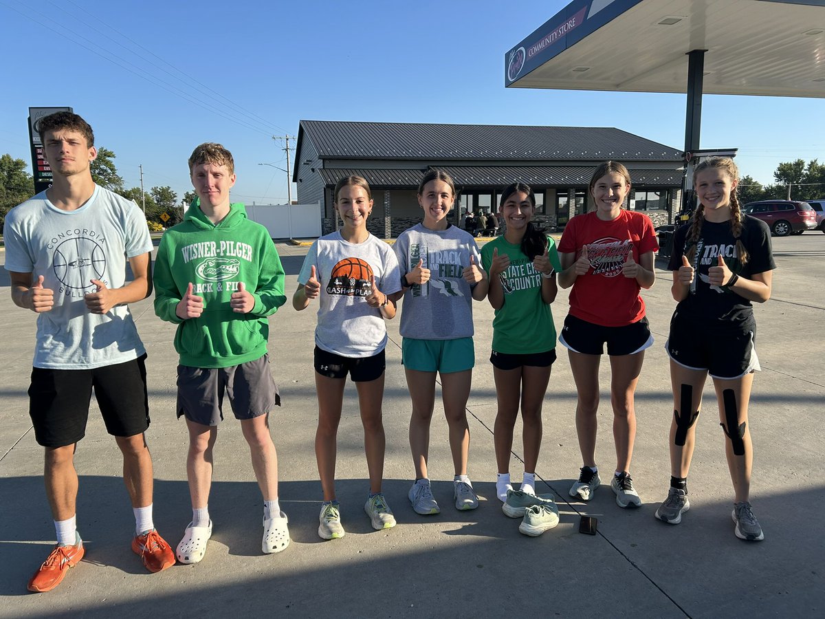 wpxctf's tweet photo. Our annual Labor Day “Run to Pilger!” Have to love kids who get up early on their day off and put in the miles! https://t.co/j3xmJiBmzJ