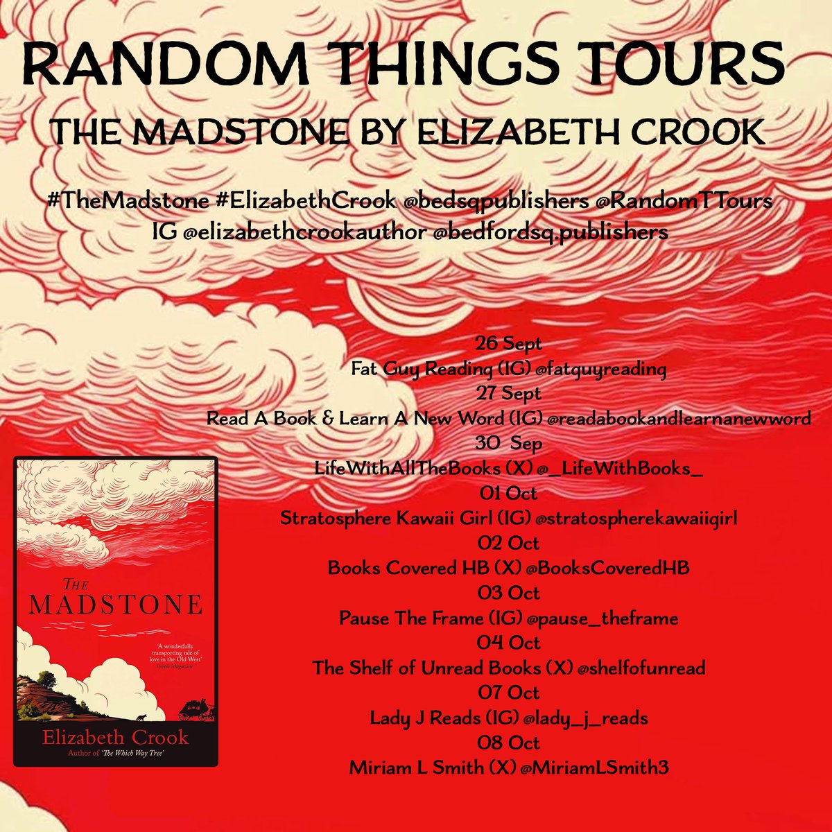 MiriamLSmith3's tweet photo. It’s my turn on the blog tour for Elizabeth Crook’s #TheMadstone for @RandomTTours - read my thoughts & more below -
#AMothersMusingsSunderlsnd #AMakemMothersMusings #OldWest #Texas1868 #TexasPlains #Romance @bedsqpublishers #WesternFiction #ElizabethCrook https://t.co/NlTReQZXLv