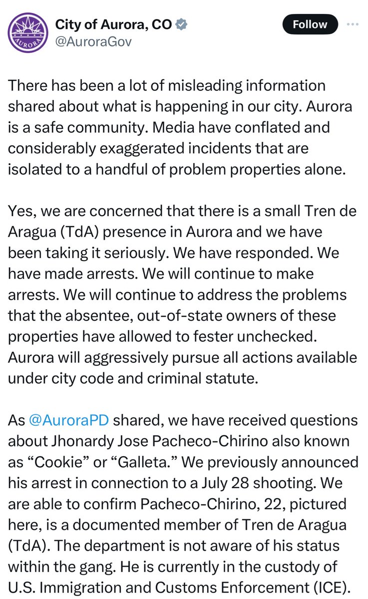 libsoftiktok's tweet photo. You can’t make this up. The City of Aurora is gaslighting the public about the migrant gang taking over apartment buildings and committing violent crime. They are blaming the landlords for it.

It’s literally all on video https://t.co/DBor0Dprkc