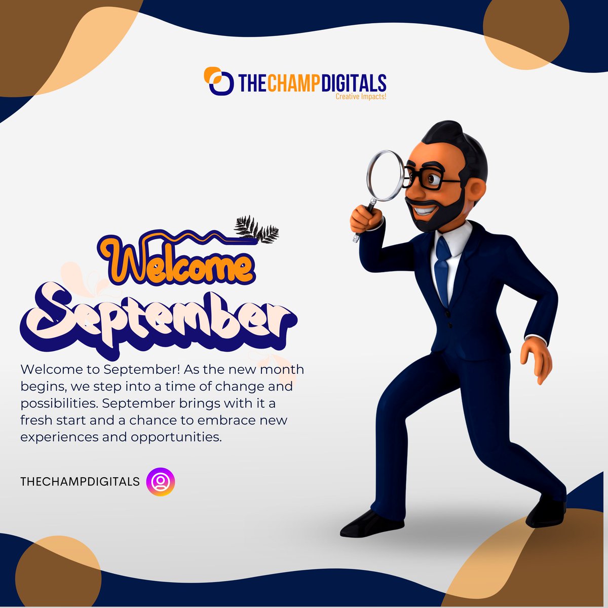 thechampdigital's tweet photo. Welcome to September!

A new month brings fresh starts and endless possibilities. 

Embrace the change, and let’s make this September one to remember!

#NewMonth #SeptemberVibes #FreshStart #NewBeginnings #AutumnFeels #SeptemberGoals  #HelloSeptember #FallIsComing #PositiveVibes https://t.co/ulWHFSceKy