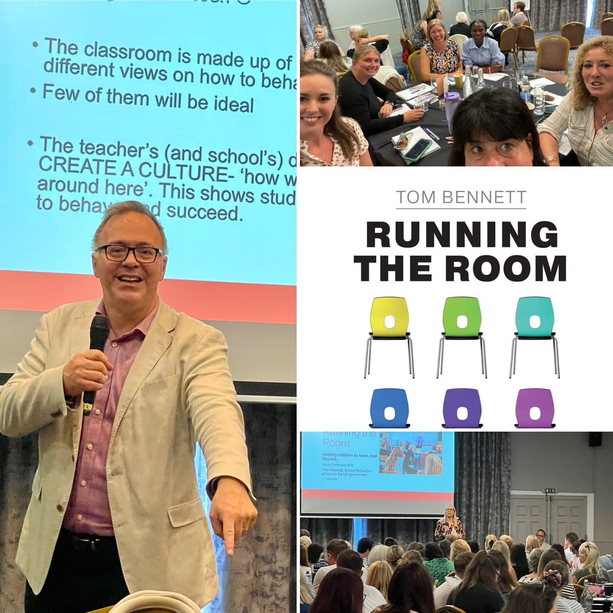 Great start to the new school year with high quality training (and entertainment😁) from the fabulous <a href="/tombennett71/">Tom Bennett OBE</a> . Thank you <a href="/AquilaTrustUK/">Aquila</a> for equipping the team! #runningtheclassroom #classroombehaviourmanagement #teacherCPD #primaryteachinguk