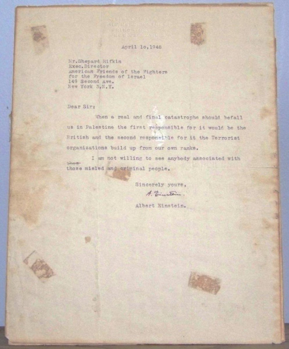 Even Albert Einstein knew who the terrorists are.