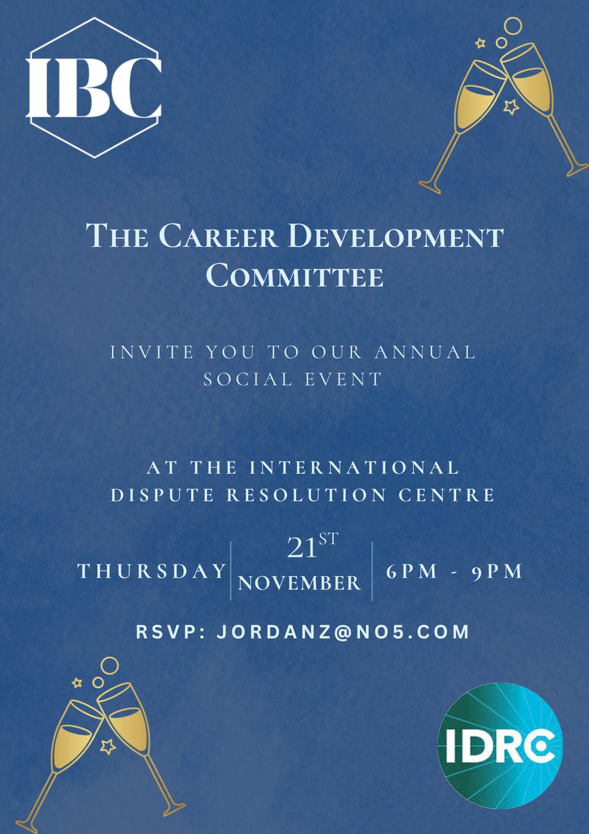 IBC Members are invited to join the IBC's Career Development Committee (CDC) for their annual social event.