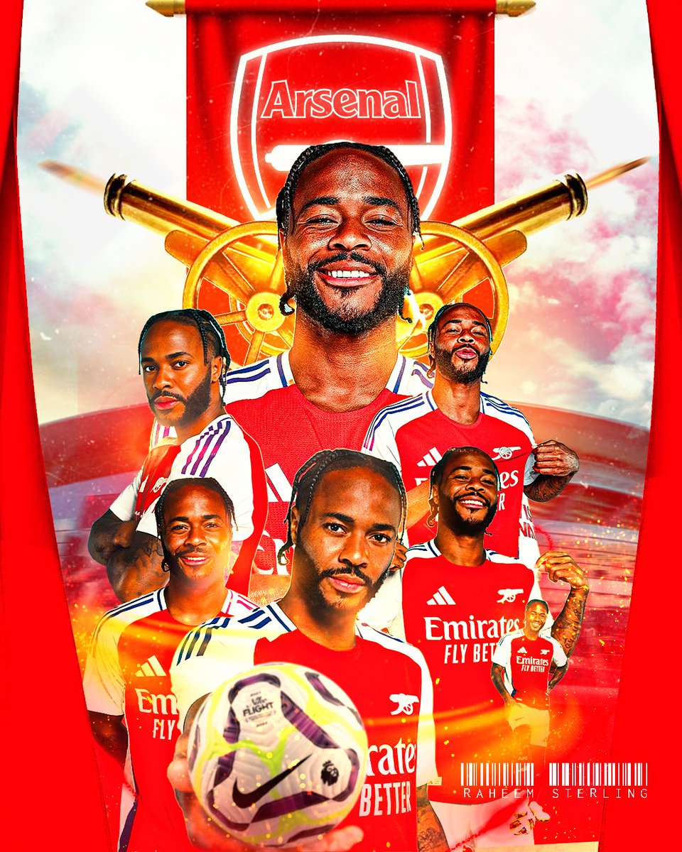 Zinger_world's tweet photo. Welcome to Arsenal legend 

@sterling7 

#SportsGraphics #SportsDesigns
#AthleteArt #SportsVisuals
#SportDesign #GraphicPlay
#DynamicDesigns https://t.co/dmr6cmCY7h