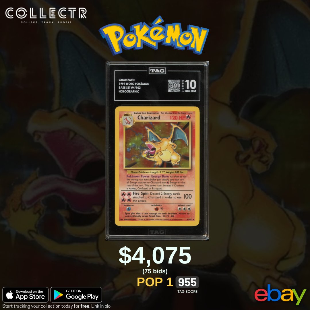charizard pokemon card unlimited Charizard - Pokemon (1999) - Base Set - Unlimited - 4/102 - Holo main image 0