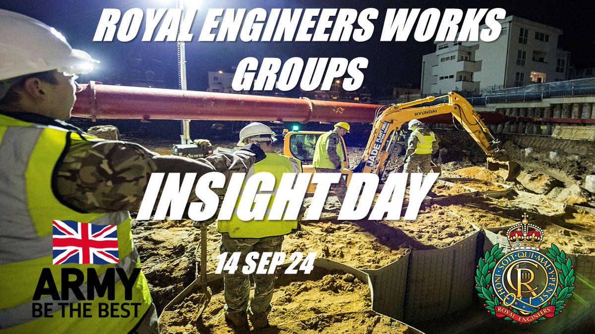 Still time to book your place on this months Insight day!

#army#rerserves#british#engineers#construction