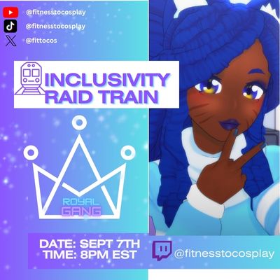 I'm happy to announce that I'm a part of <a href="/nolaqueenrell/">Rell ✨</a> Inclusivity Raid Train! The event starts on Friday at 10 pm EST. My time begins at 8 pm EST the following day! Let's show support to our following participants on this train!