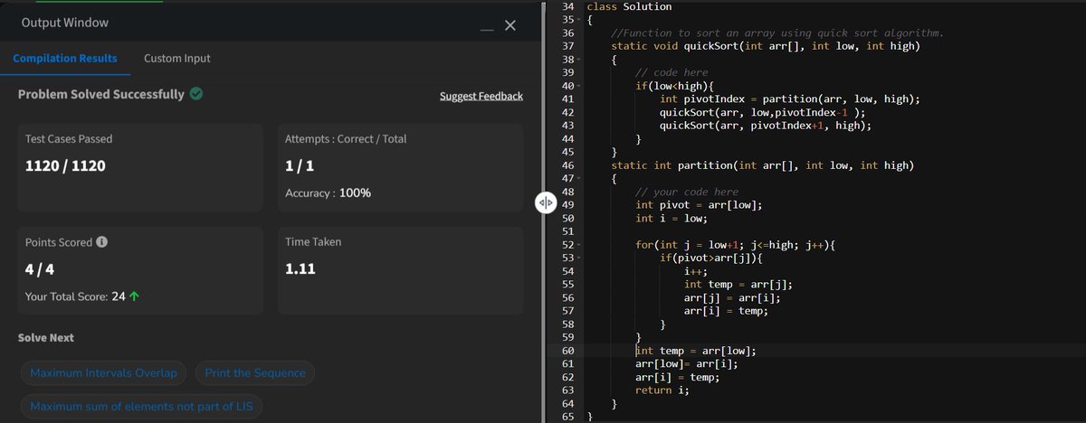 Vvishal_Parihar's tweet image. 🚀Day 2/100 of #100DaysOfCode!   
Completed Sorting today #StriverA2ZDSA