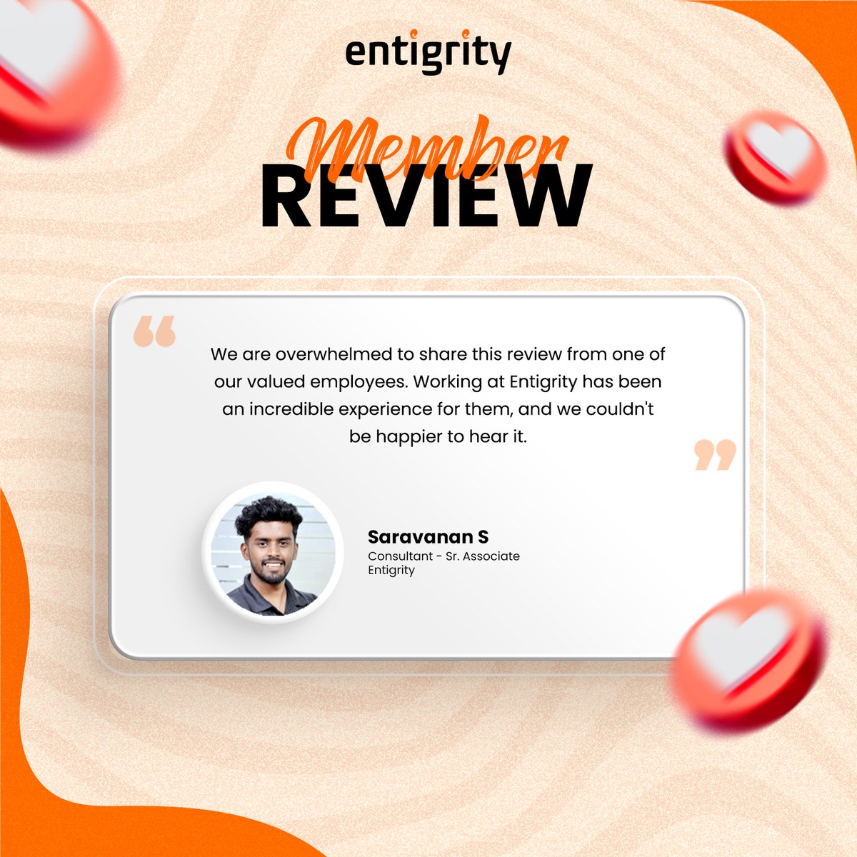 mycpeone's tweet image. Thrilled to share this glowing review from one of our team members! We’re grateful for their dedication and talent. Proud to have such amazing people at Entigrity!

#Entigrity #MemberReview #PositiveWorkEnvironment