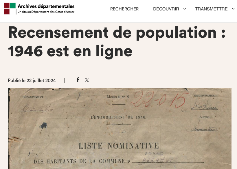 altaverne's tweet photo. Côtes d'Armor : arrivée du recensement de 1946 et quelques répertoires de notaires https://t.co/dxl0KN2D6v https://t.co/pZp7QUl0YE