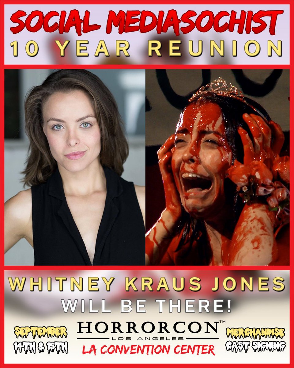 Come meet Whitney Kraus Jones ( @DonutsAndDrama ) at <a href="/HorrorconLA/">HorrorConLA</a> September 14th and 15th! Q and A Panel Saturday at 1:30PM and Signing at the Social Mediasochist Booth #socialmediasochist #horrorconla