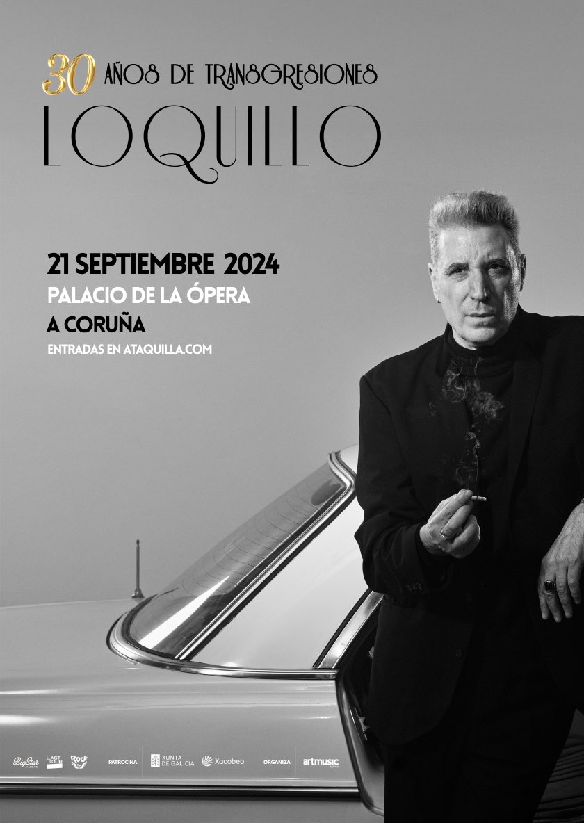 El próximo 21/9 <a href="/Loquillo/">Loquillo</a> estará en el <a href="/PalacioOpera/">Palacio de la Ópera</a> de A Coruña. Ven a vivir, en directo, lo mejor de su repertorio poético. Ya puedes conseguir tu entrada en ataquilla.com
