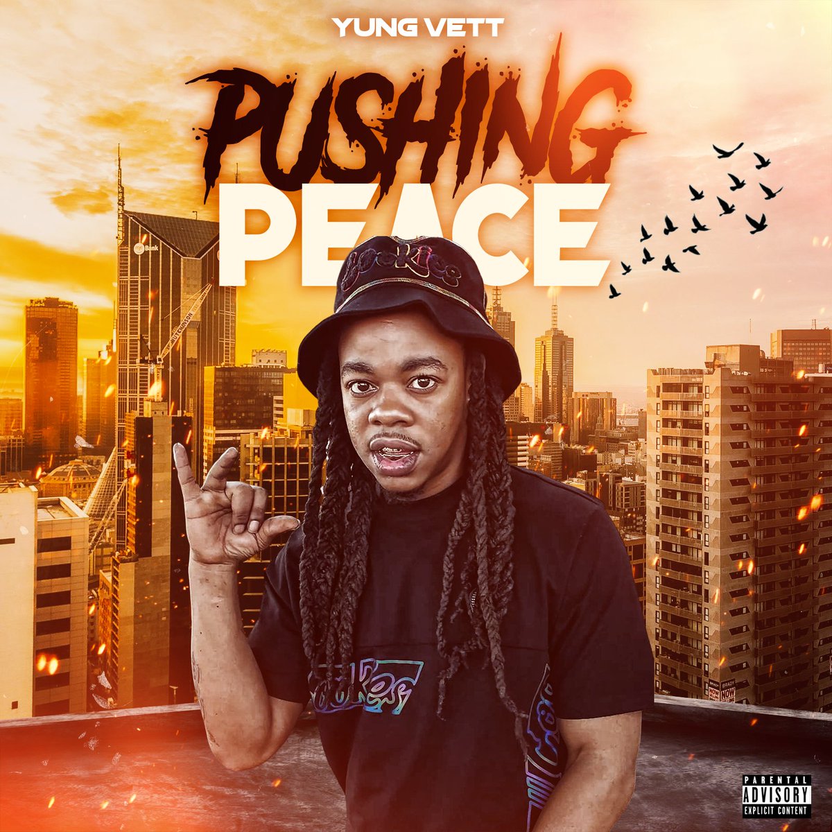 YungVett's tweet photo. Pushing Peace (The EP) coming soon ✌ Y'all stay safe out there 🙏 
#itsYungvett 
#OKD x 3 https://t.co/v0IMZD4Vyw