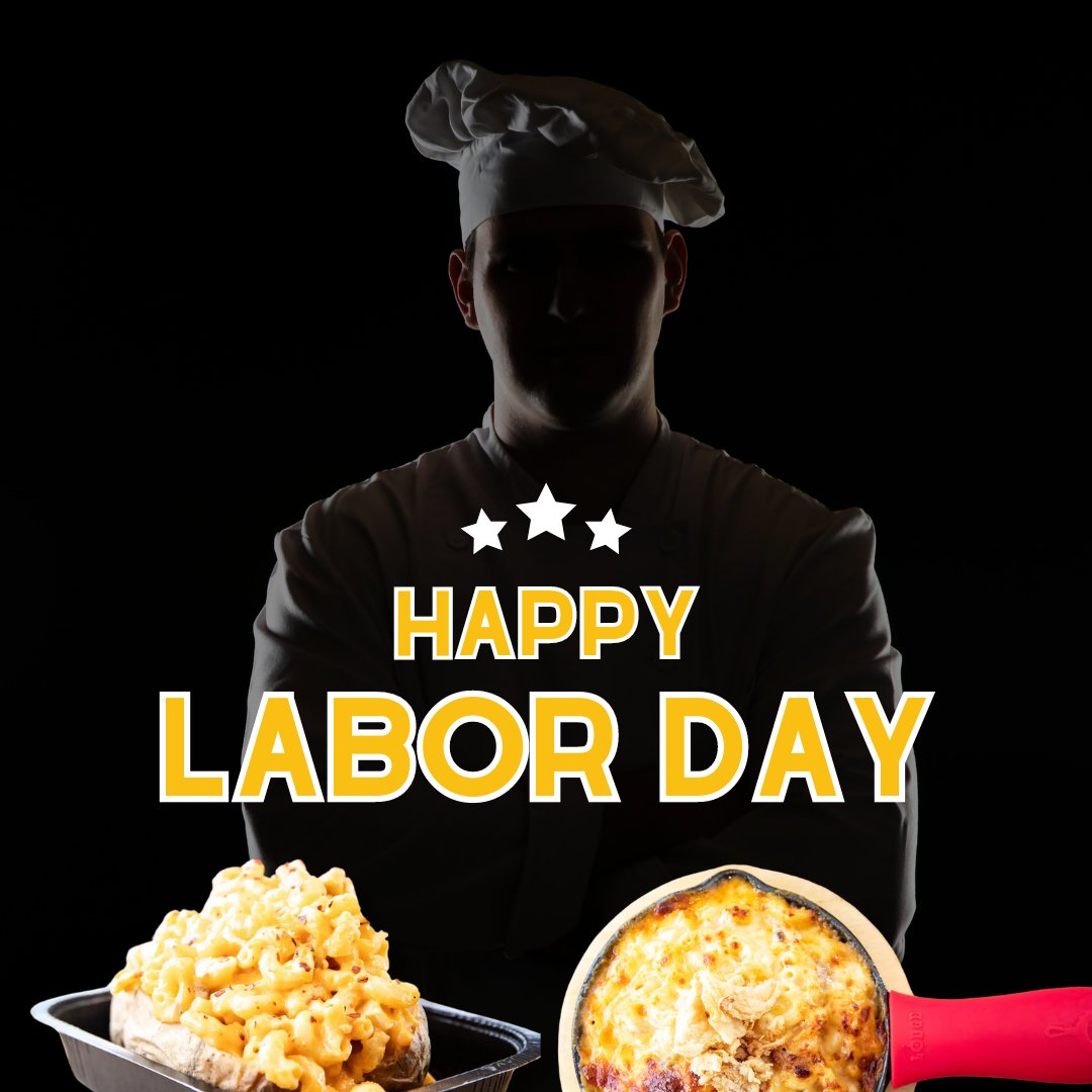 Mac_n_Choose's tweet photo. To all the hardworking folks out there, Happy Labor Day! May your day be filled with family, fun, and of course, cheesy goodness. 🧀

https://t.co/c1ID31OcrF https://t.co/ZcVxOEOlHf