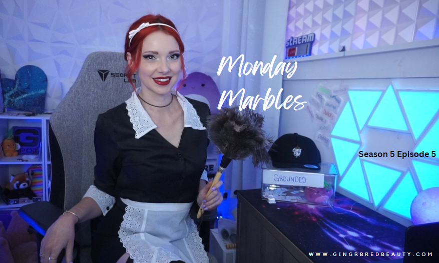 Its Monday and we are BACK in the #GSpot for a Marble GP and #cosplay day! Come hang out with your French Maid  oui oui! #live on #twitch in 15 twitch.tv/gingrbredbeauty
#repost for #giveaway entries!