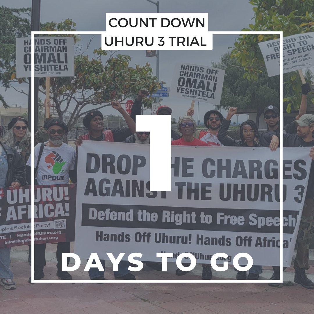 HandsOffUhuru's tweet photo. 1 DAY AWAY from the historic September 3 Uhuru Trial!
#AllOutToSeptember3 https://t.co/XFCaL3A7as