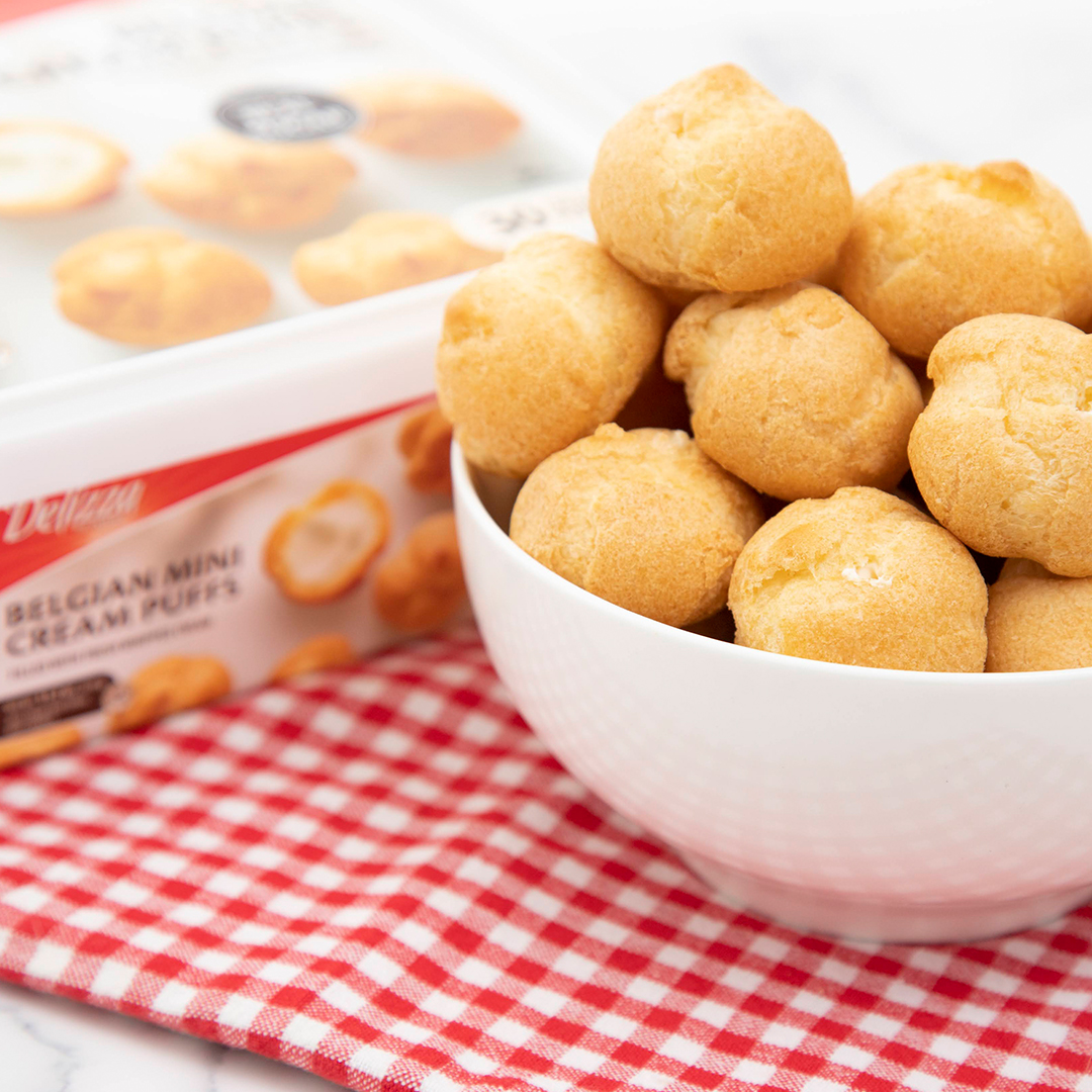 This #LaborDay, let our desserts do the heavy lifting. Enjoy every sweet moment with our Mini Cream Puffs — simply thaw and serve for effortless delight.