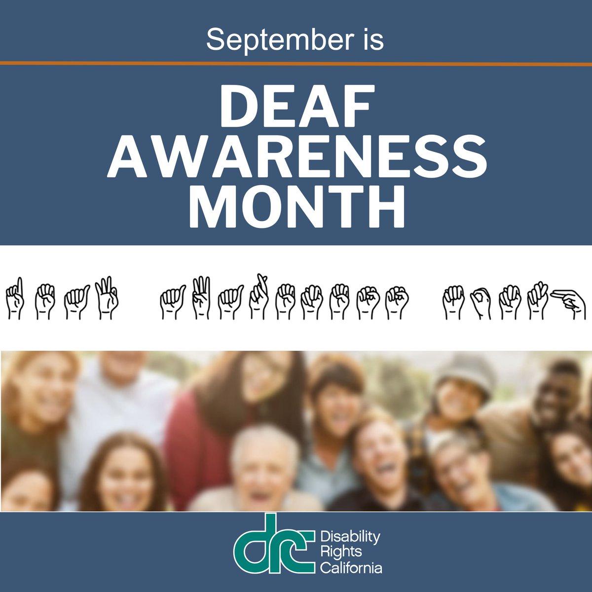 September is D/deaf Awareness Month!

Join us in celebrating the unique culture, experiences, and history of the D/deaf community. 

Follow along throughout the month as we uplift different leaders, organizations, and the culture.