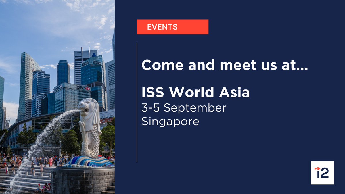 i2_group's tweet photo. This week we will be exhibiting at ISS World Asia, where our team will be demonstrating how our world-leading link analysis software is applied by law enforcement and security analysts globally. 

 To book a meeting with our team, visit 👉 https://t.co/AeUw4gXavu https://t.co/0Iu5tcUD2i