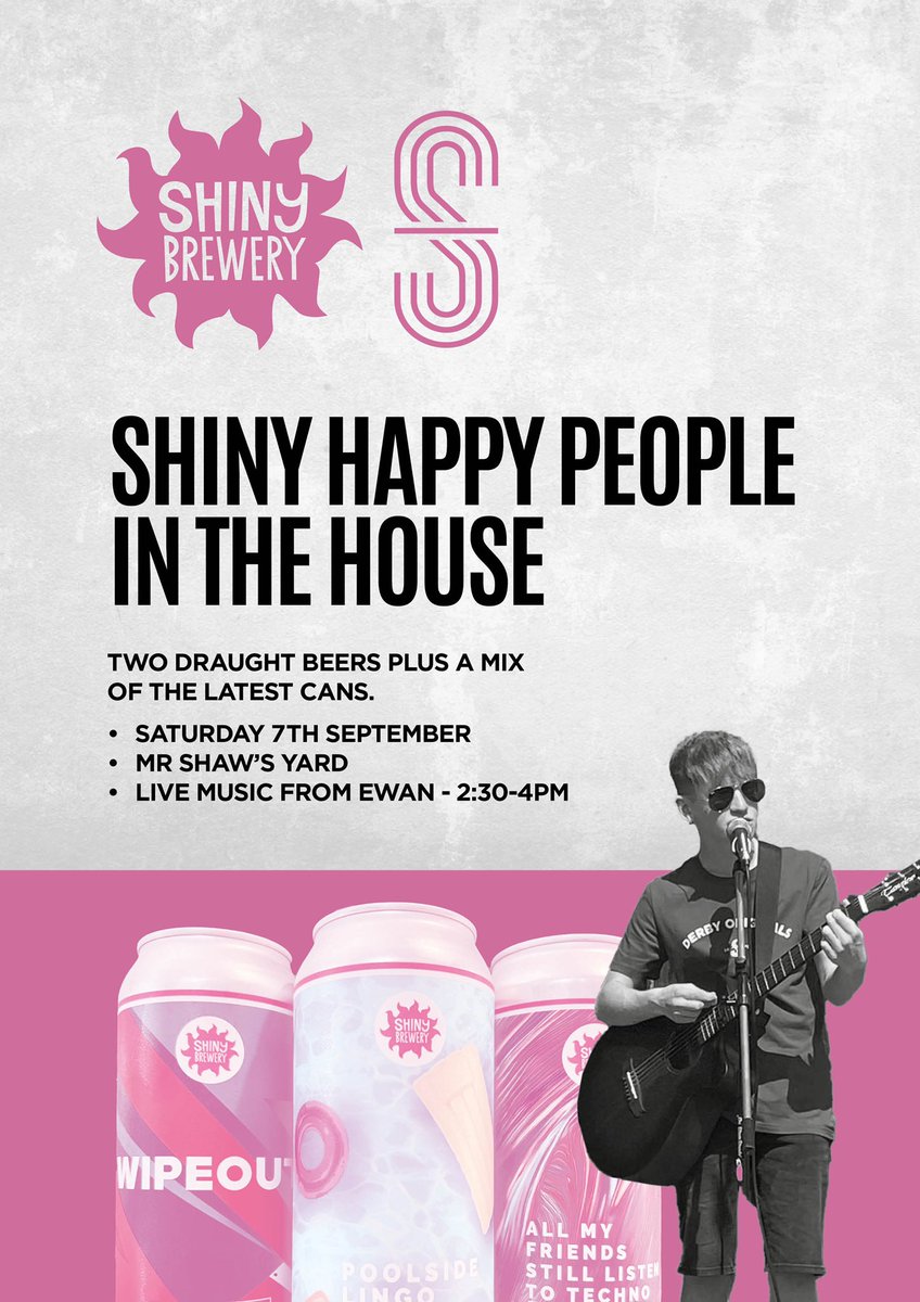 Karl shaw (@kmshaw75) on Twitter photo This Saturday in Mr Shaw’s Yard 🚨🚨🍺🍺🍺🎶🎶🚨
Beer and live music - perfect
<a href="/shinybrewery/">Shiny Brewery</a> in the House This Saturday in Mr Shaw’s Yard 🚨🚨🍺🍺🍺🎶🎶🚨
Beer and live music - perfect
<a href="/shinybrewery/">Shiny Brewery</a> in the House