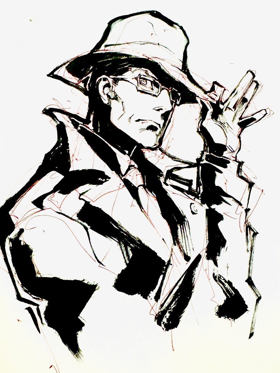 「#1日1ラクガキ日付越えたのであと三日!!御剣信さんを描く時は、一回ハンフリー・」|岩元辰郎@キャラデザいつでも募集中のイラスト