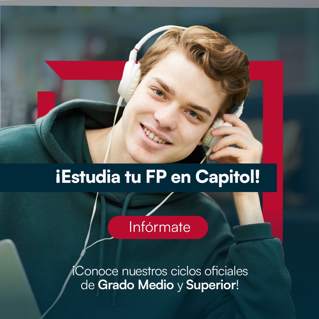 🎓 ¡No dejes pasar esta oportunidad! En Capitol Formación Profesional tenemos abierta la matriculación para que des el siguiente paso hacia tu futuro.

¡Inscríbete ahora y comienza a construir tu carrera con nosotros!
 
#CapitolValencia #MatrículaAbierta #FormaciónProfesional