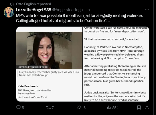Nightnewsdotnet's tweet photo. @Otto_English your other post vanished but here are a few screens for posterity. This is what the rabble rousers of the @conservative right @KemiBadenoch et al have #incited with their #vile #rhetoric maybe the @Telegraph should write it up lol https://t.co/Zrt2oCyelw