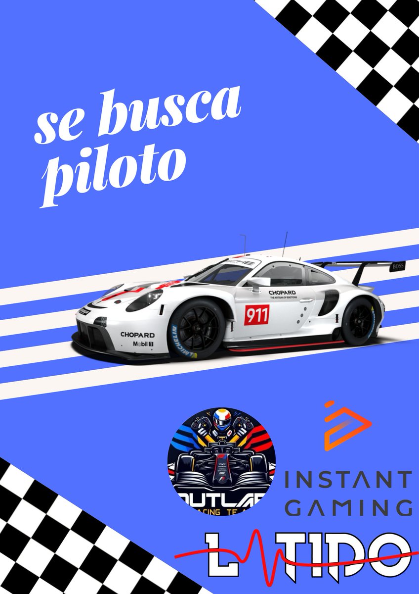 🚗BUSCAMOS PILOTOS🚗

Buscamos pilotos interesados en competir desde este mismo mes de septiembre en varios juegos e varias modalidades.

Si el SimRacing es tu pasión este es tu equipo, no lo dudes!!!
