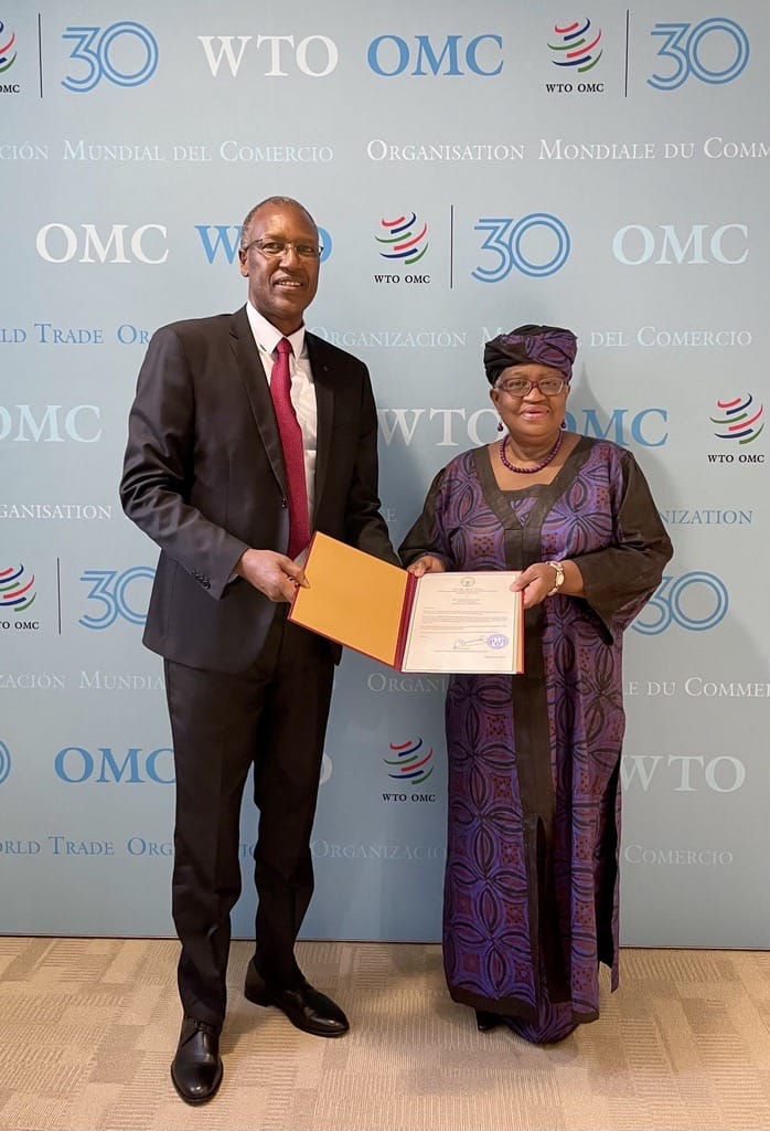 Rwanda in Geneva (@rwandaingeneva) on Twitter photo Today, Amb. <a href="/NgangoJ5/">Ngango James</a> presented his Letters of Credence to <a href="/wto/">WTO</a> Director-General <a href="/NOIweala/">Ngozi Okonjo-Iweala</a>, marking his accreditation as Rwanda's Permanent Representative.
1/2 Today, Amb. <a href="/NgangoJ5/">Ngango James</a> presented his Letters of Credence to <a href="/wto/">WTO</a> Director-General <a href="/NOIweala/">Ngozi Okonjo-Iweala</a>, marking his accreditation as Rwanda's Permanent Representative.
1/2